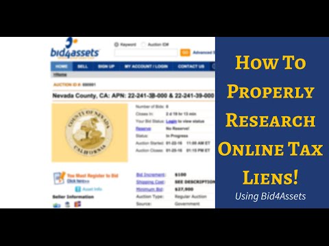 Understanding Online Tax Lien Investing With Bid4Assets