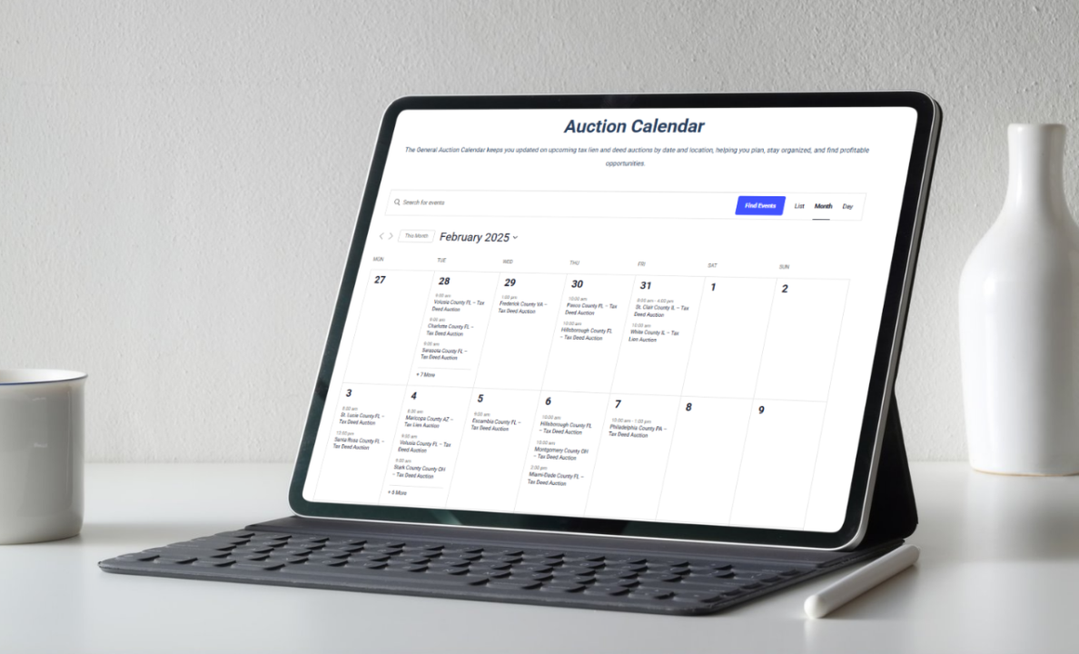 Tax Lien Certificate School Auction Calendar