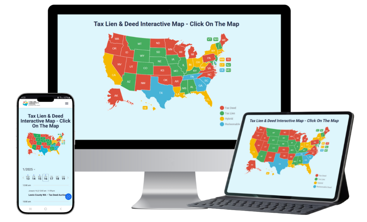 Tax Lien Certificate School Interactive Map