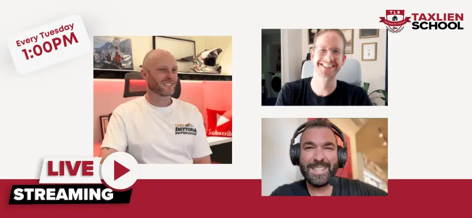 Tax Lien School LIVE on Youtube (Free Tax Lien & Deed Training)